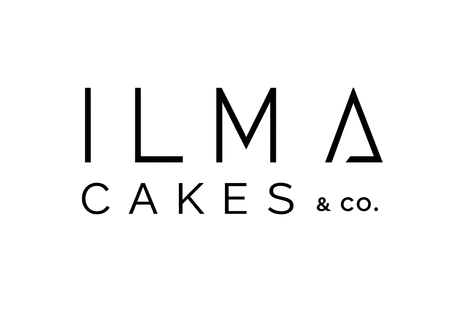 Logo for 'Lila Cakes & Co.', featuring a stylized cake with decorative accents above the text.