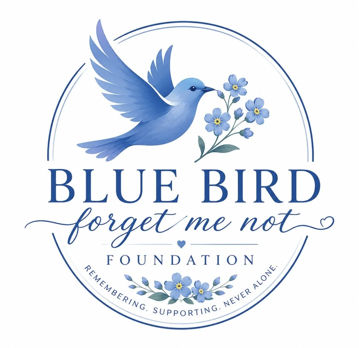 Blue Bird Forget Me Not Foundation