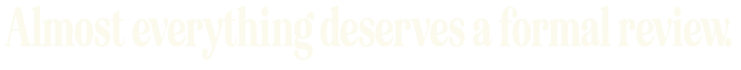 Text on a black background reads, 'Almost everything deserves a formal review.'