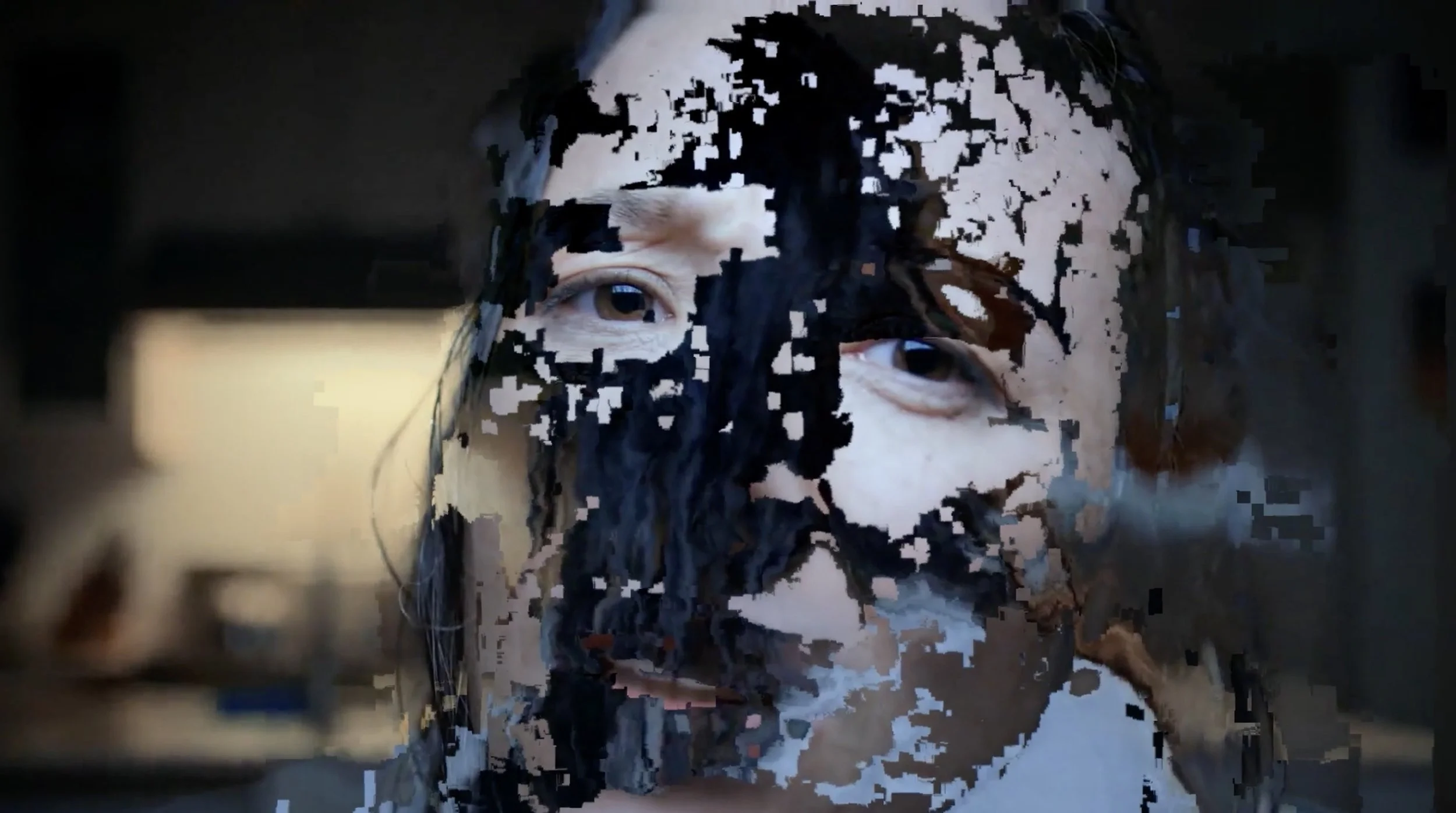 kate catalinac katecatalinac ad advertising campaign idea cannes lions AT&T Fiber distortion accidental horror story TV commercial face static disturbing