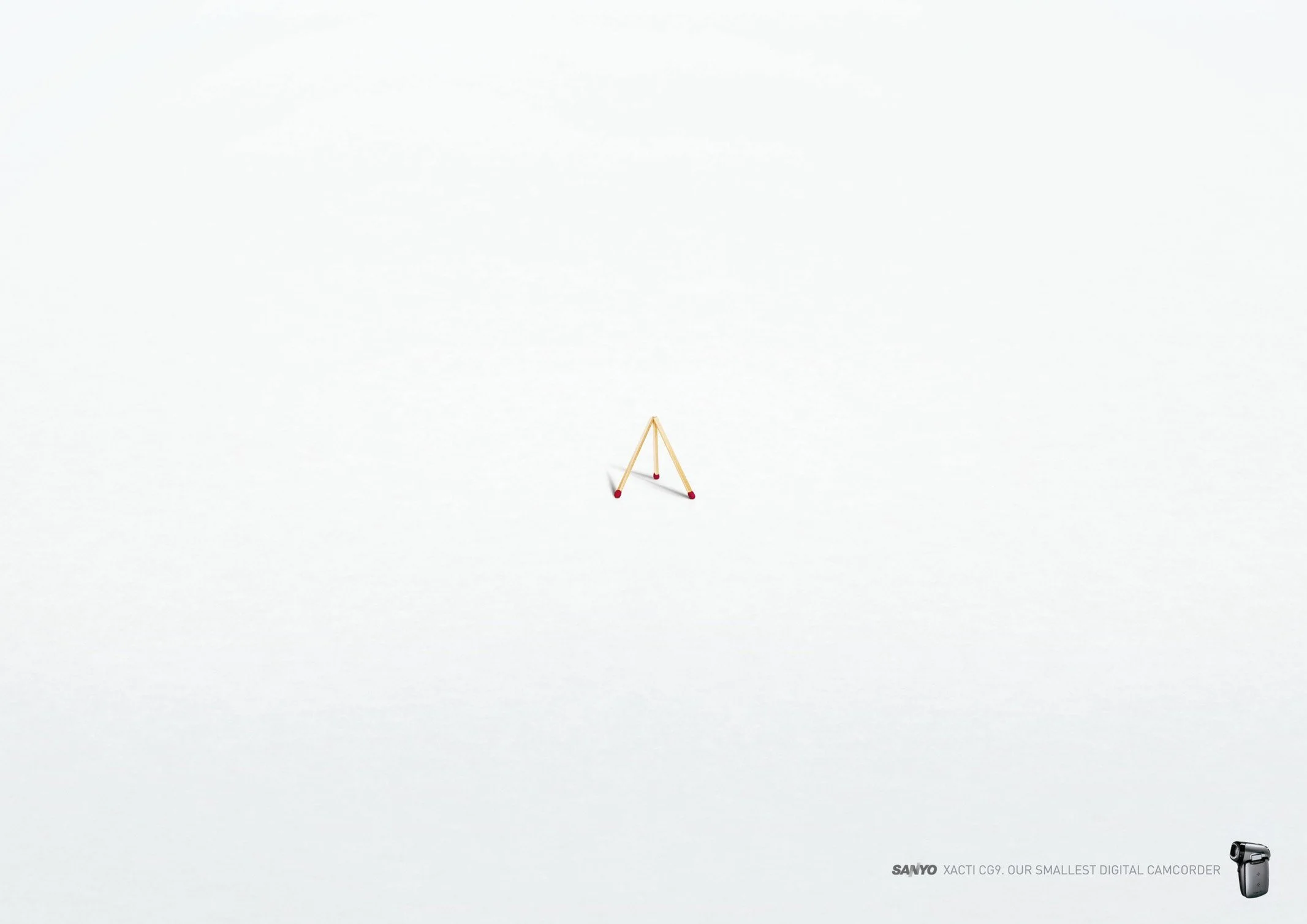 kate catalinac katecatalinac ad advertising campaign idea cannes lions sanyo tiny camera mini matchstick tripod matches outdoor poster OOH press