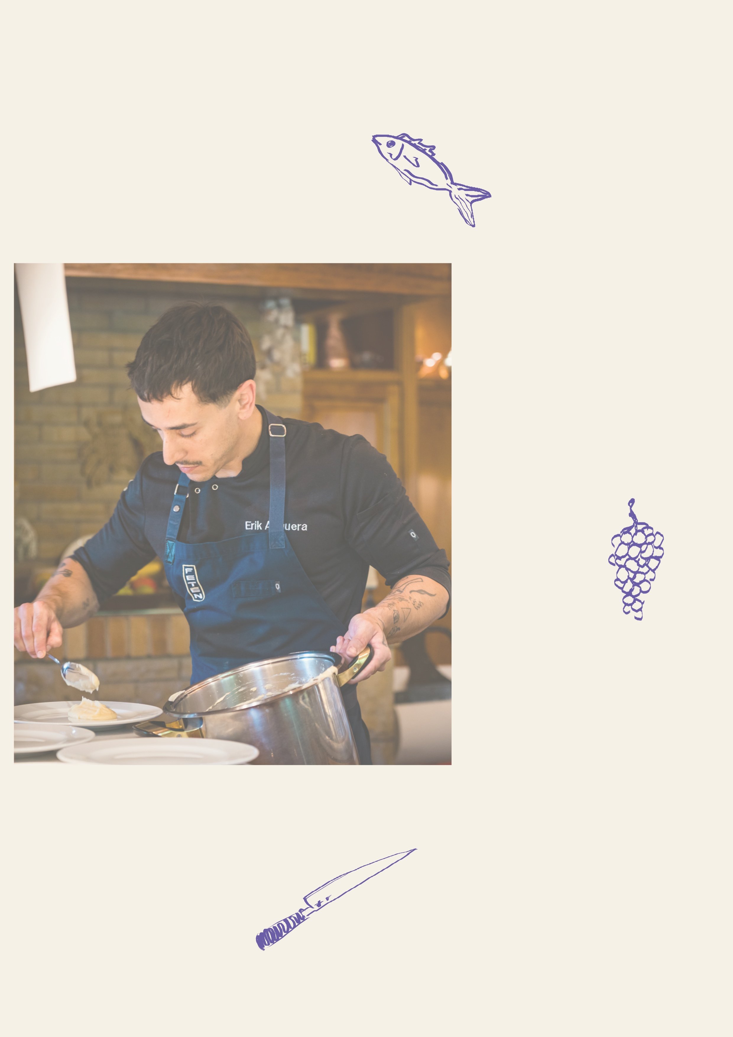 Un chef cocinero sirviendo comida en un restaurante.