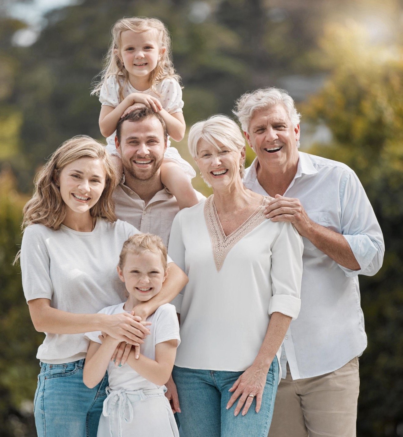All the generations of family in one shot