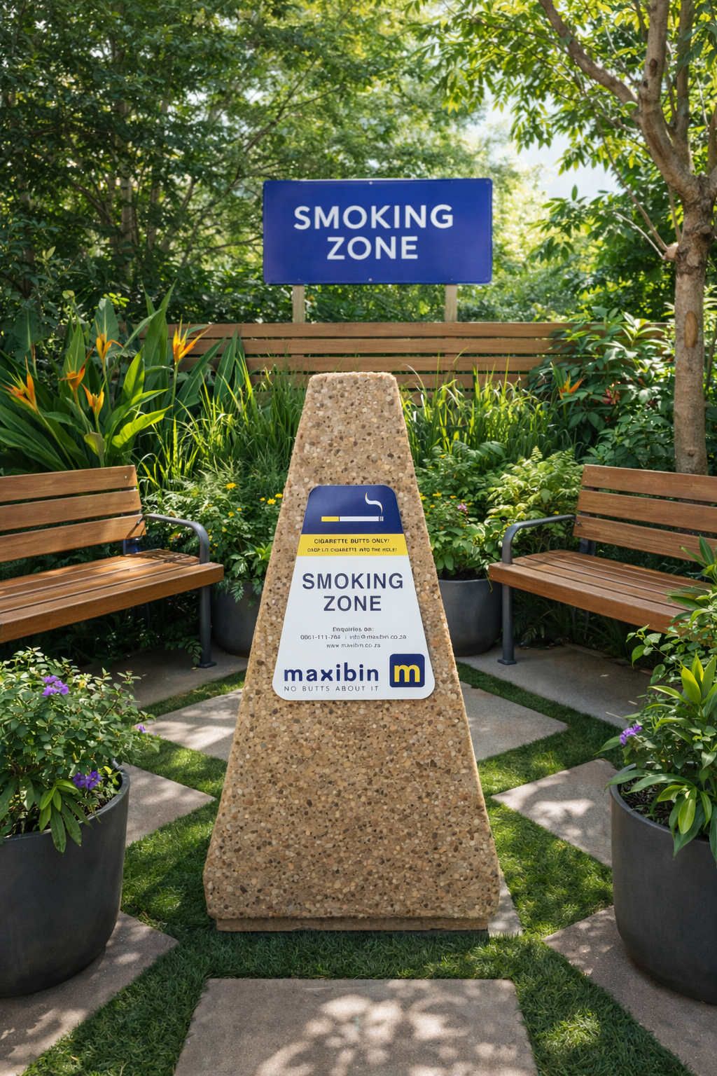 The One and Only Maxibin Cigarette Bin Brown Sandstone Finish.png