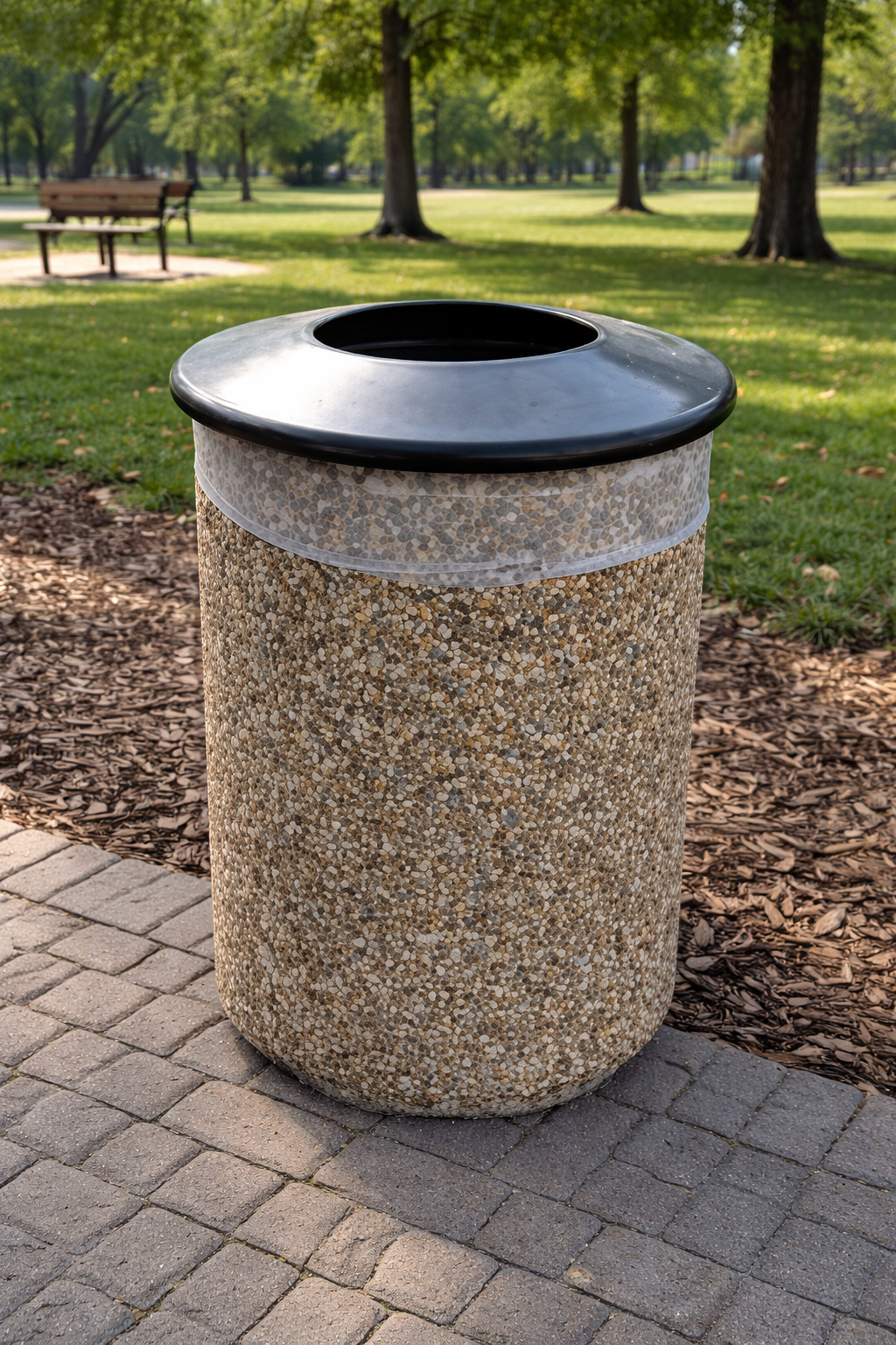 Civic Litter Bin Round 500