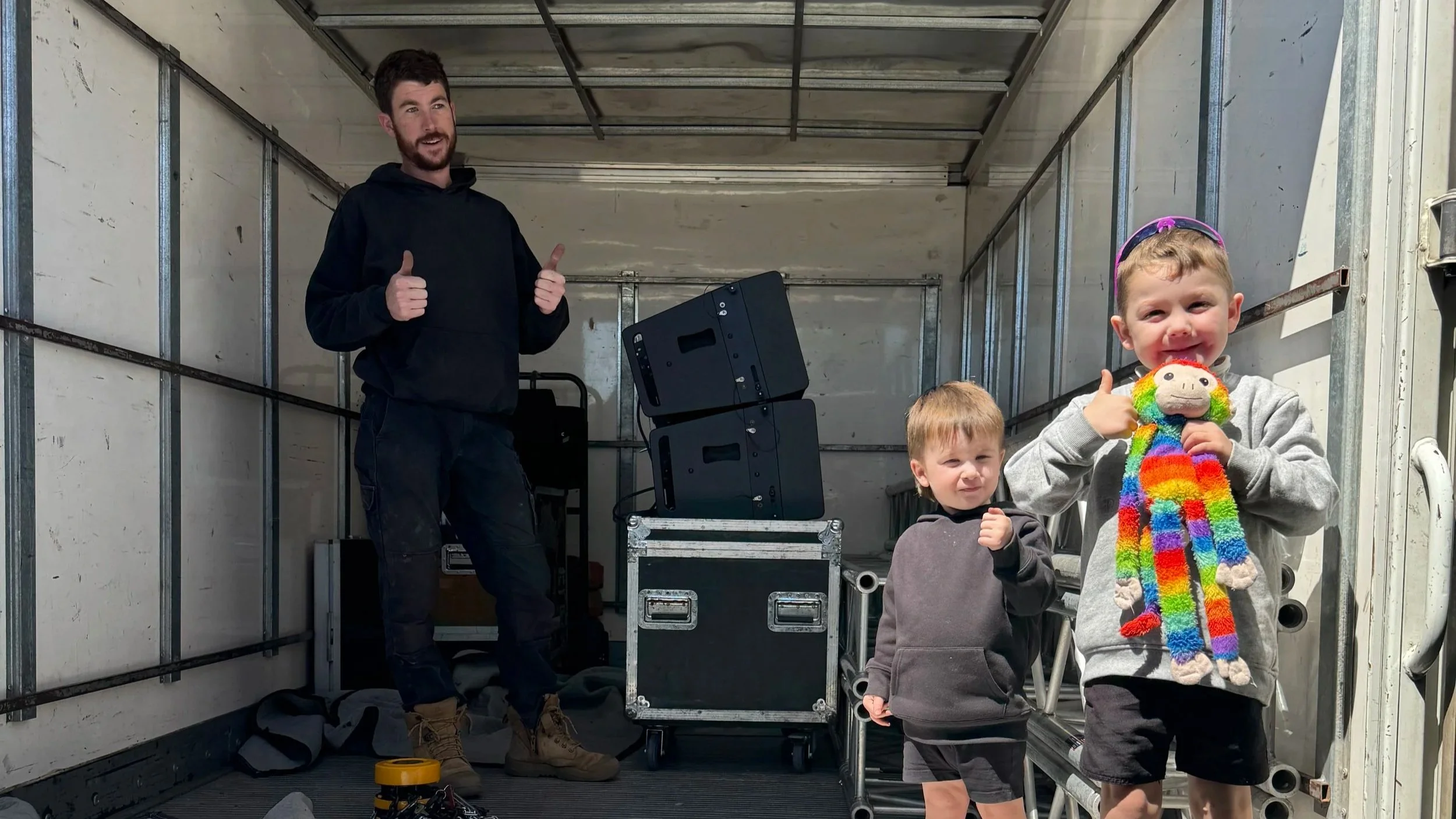Event Production truck unpack
