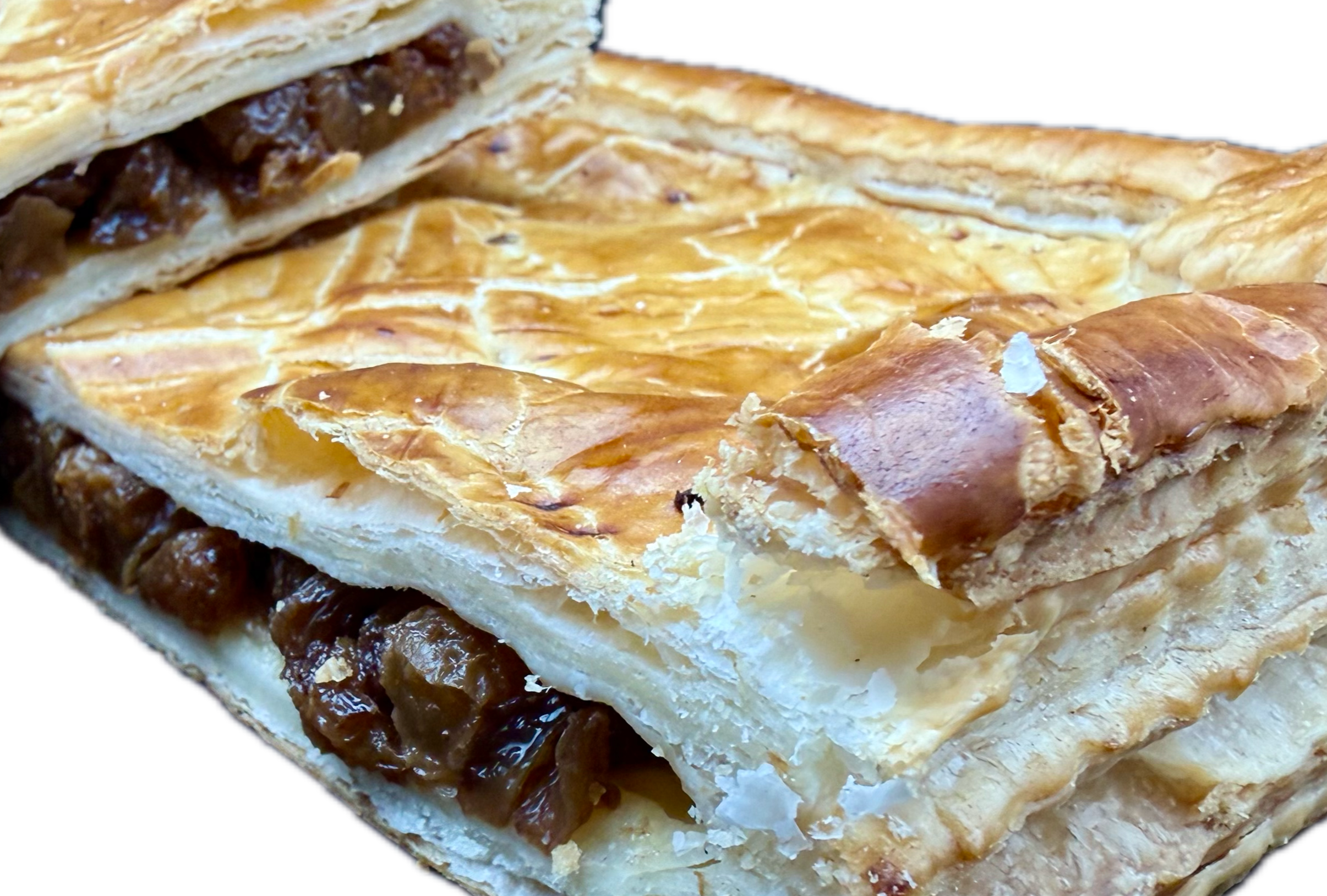 Urner Pasten, ein traditionelles Gebäck mit Sultaninenfüllung, aus Mürbeteig oder Blätterteig