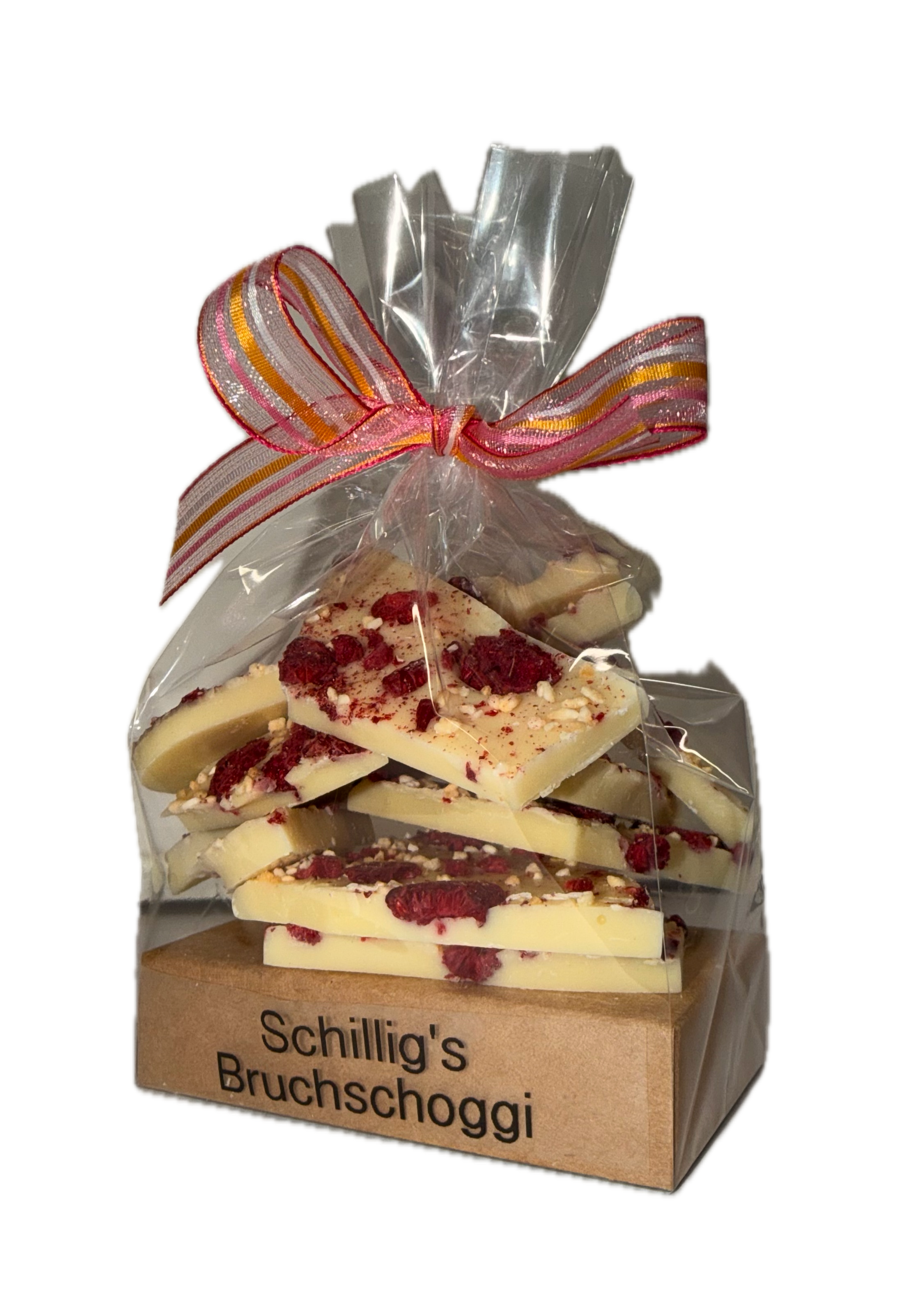 Weisse Bruchschokolade mit getrockneten Beeren