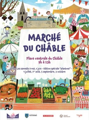 🧺 Rendez-vous au March&eacute; du Ch&acirc;ble ! 🍎🎶

Ambiance conviviale, musique et produits locaux vous attendent sur la Place centrale du Ch&acirc;ble !

Venez rencontrer les producteurs, artisans et commer&ccedil;ants de la r&eacute;gion et pr