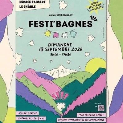 🎈 Ce week-end, place aux familles avec Festi'Bagnes au Ch&acirc;ble ! 🎨🤸&zwj;♂️

Organis&eacute; par la Soci&eacute;t&eacute; de Musique l'Avenir de Bagnes, l'incontournable festival d&eacute;di&eacute; aux enfants et aux familles pose ses valises