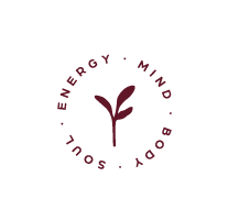 Circular logo with a sprouting plant in the center, surrounded by the words 'BODY • SOUL • ENERGY • MINDFUL' in a ring.
