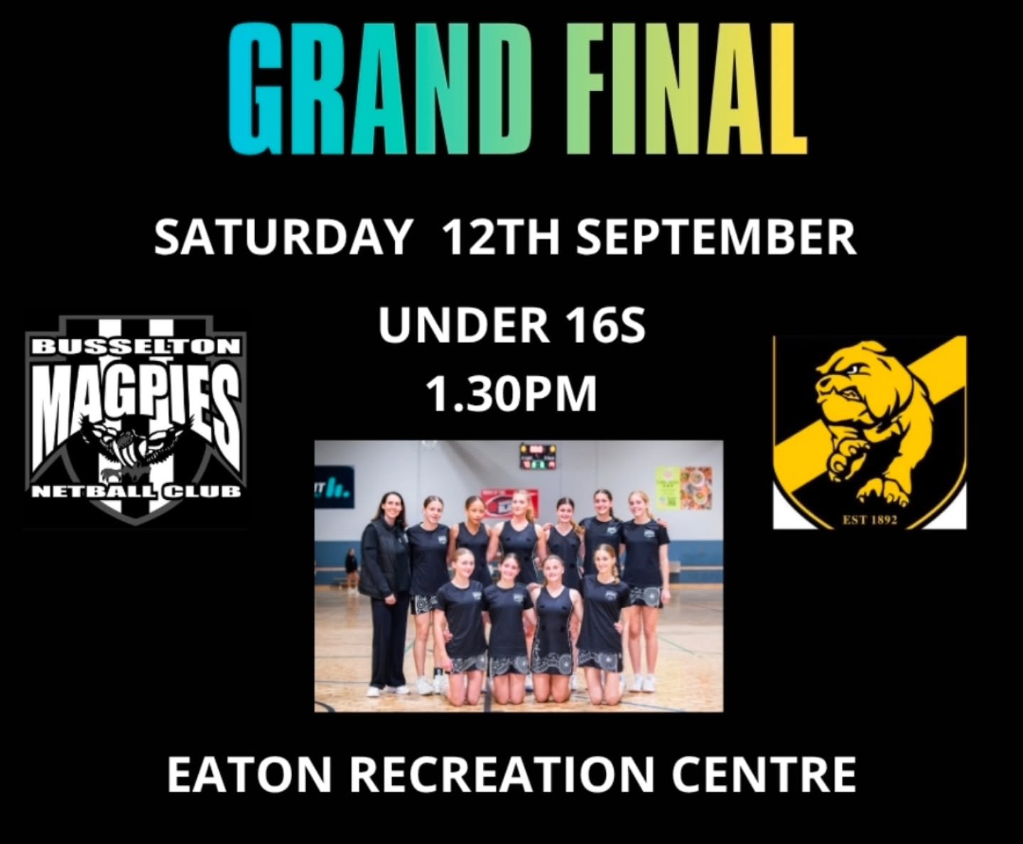 🏆 GRAND FINAL DAY 🏆

Congratulations to this bunch of absolute legends on making it all the way. Now it&rsquo;s time to finish the job!

Get around them, get behind them and make some serious noise in the black and white! 🖤🤍