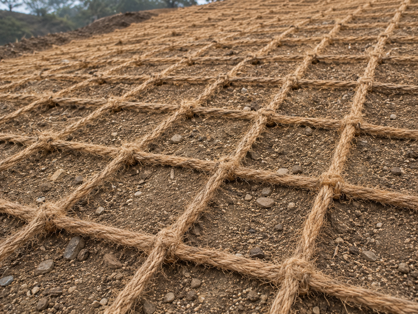 net serabut kelapa cocomesh ukuran 2x2 cm untuk keperluan hydroseeding