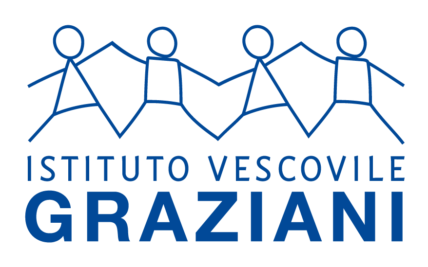 Istituto Vescovile Graziani logo featuring four linked blue stick figures above the text “STITUTO VESCOVILE GRAZIANI”