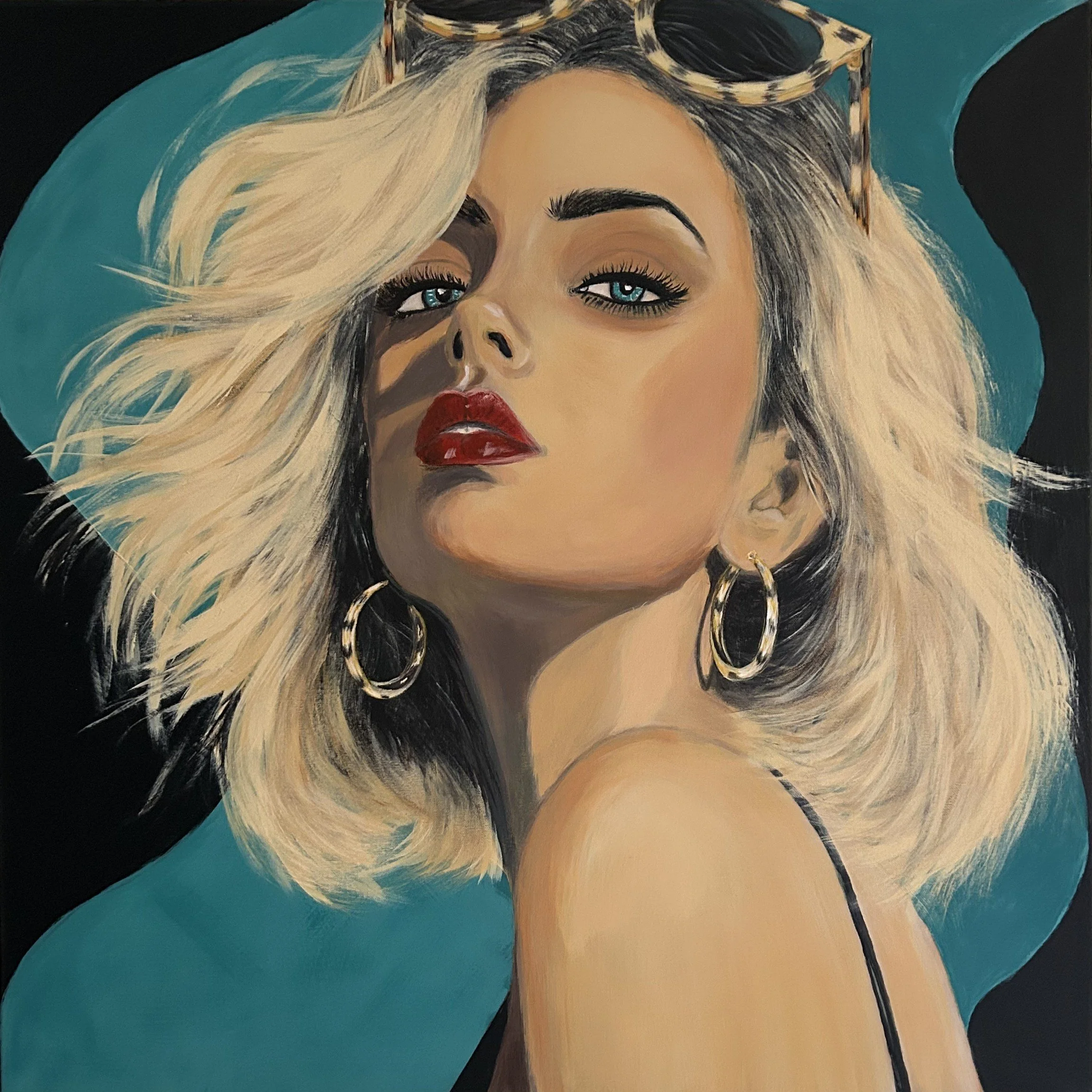 Beyond Reach . contemporary acrylic portrait