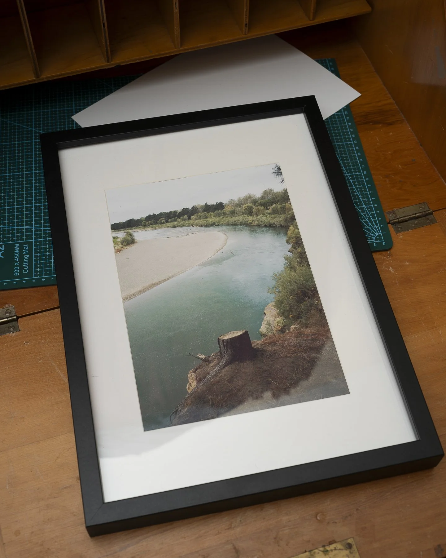 Photographic framed print of the Manawatu River