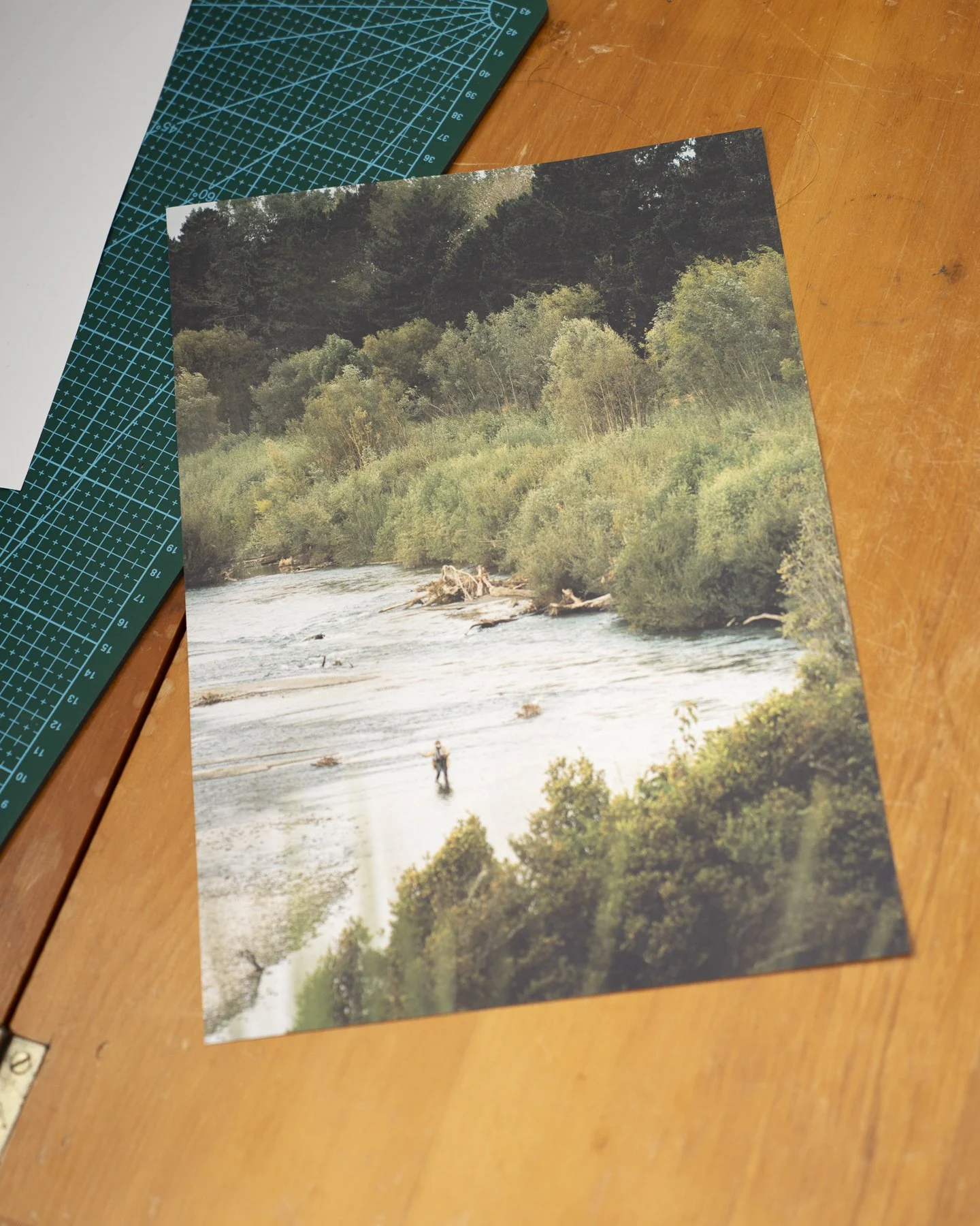 Photographic print of a Fisherman in the Manawatu River