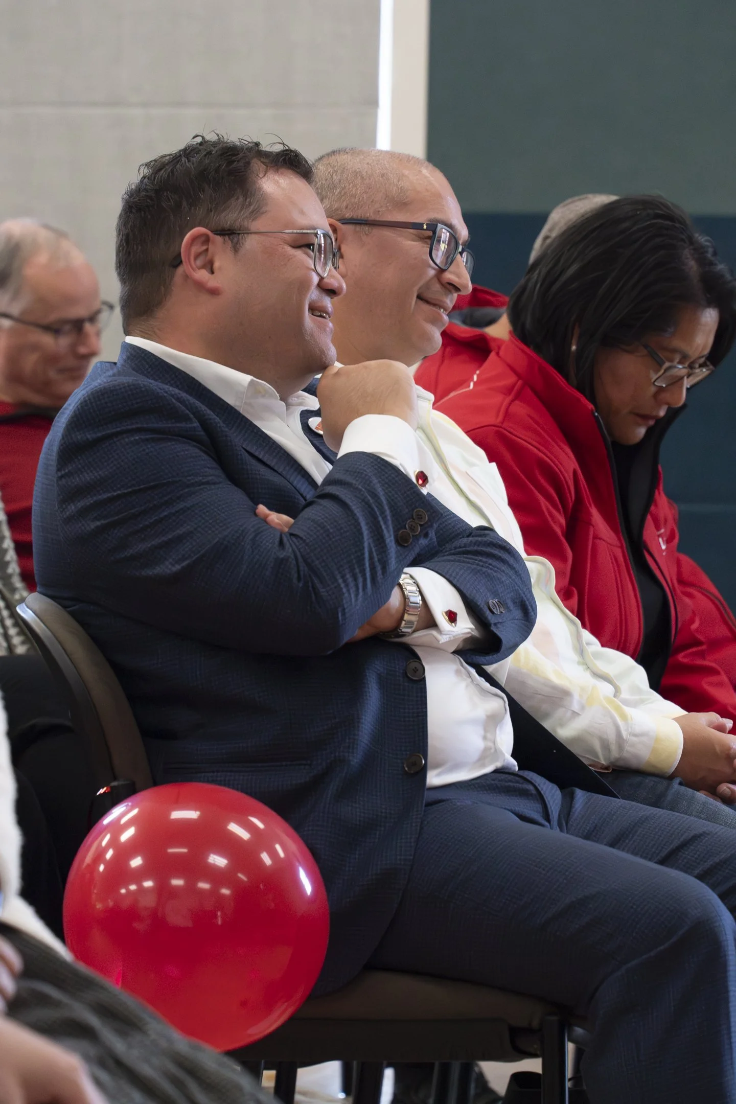 An example of Event Photography of Tangi Utikere sitting in the audience at his Palmerston North Labour Campaign Launch