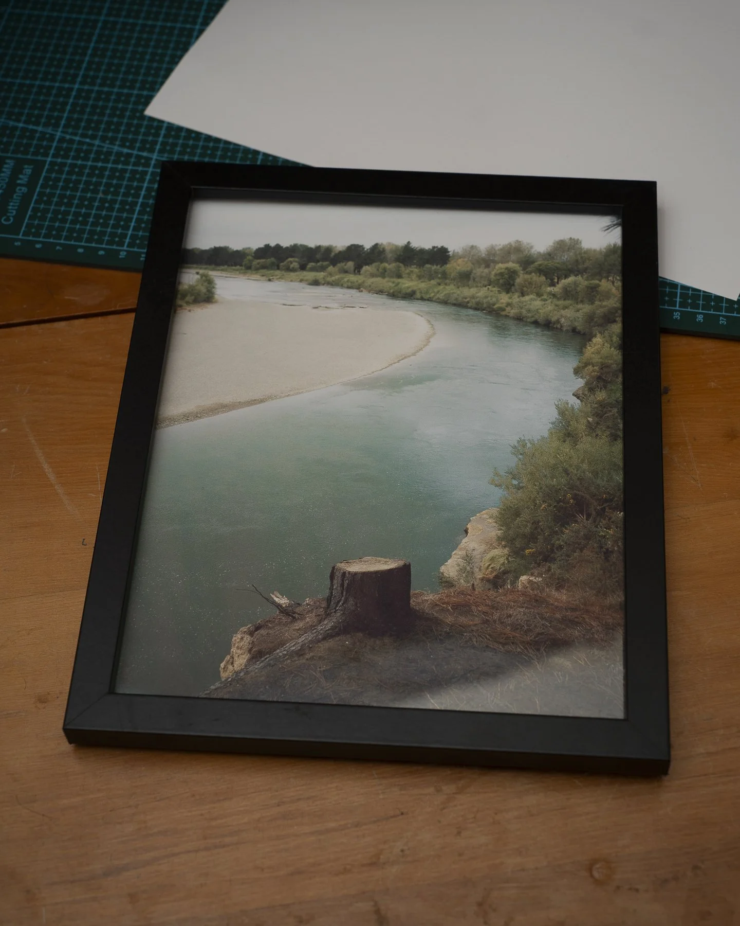 Photographic framed print of the Manawatu River