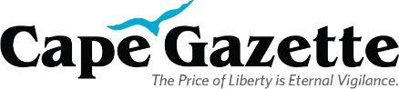Cape Gazette newspaper masthead with the tagline 'The Price of Liberty is Eternal Vigilance'.