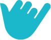 A hand making the rock on sign with the index and pinky fingers raised.