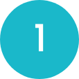 A blue circle with the number 1 inside.