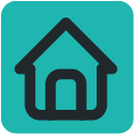 Icon of a house with a pitched roof