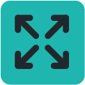 Icon of four arrows pointing outward from the center in each of the four directions.