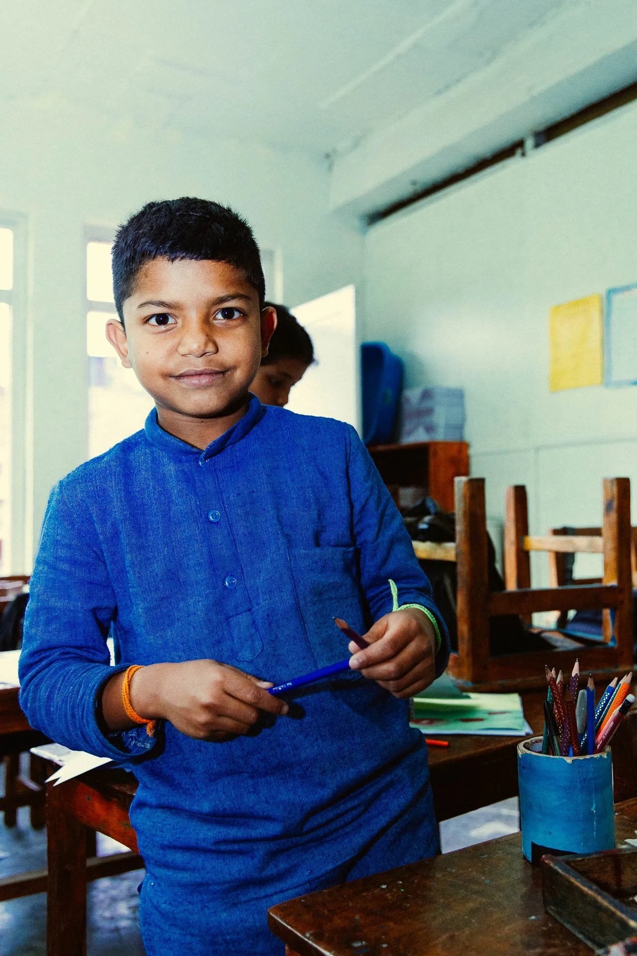 Children in the Shanti school classroom in Kathmandu