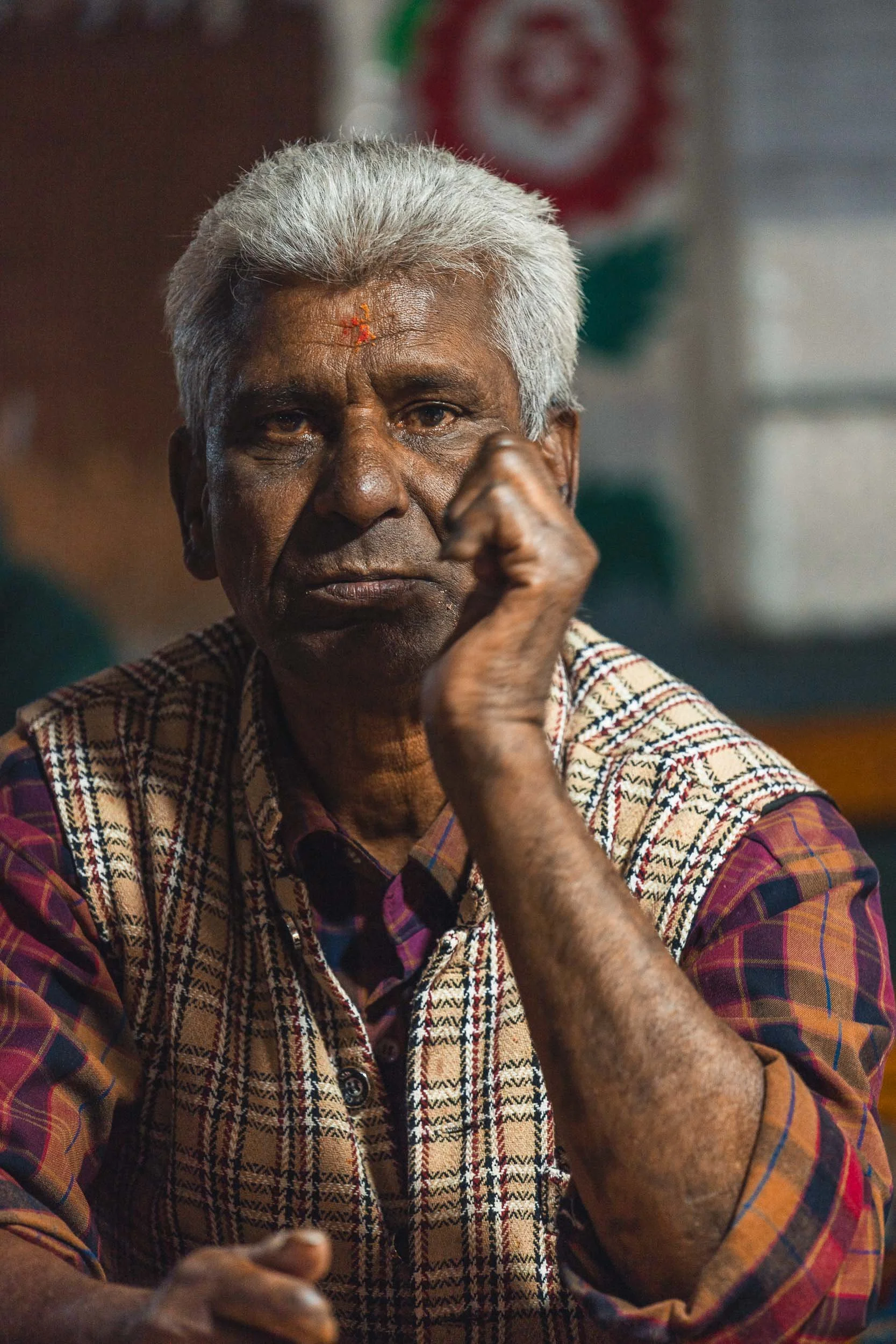 Bindeshor, traditional painter and artisan at Shanti Sewa Griha Nepal