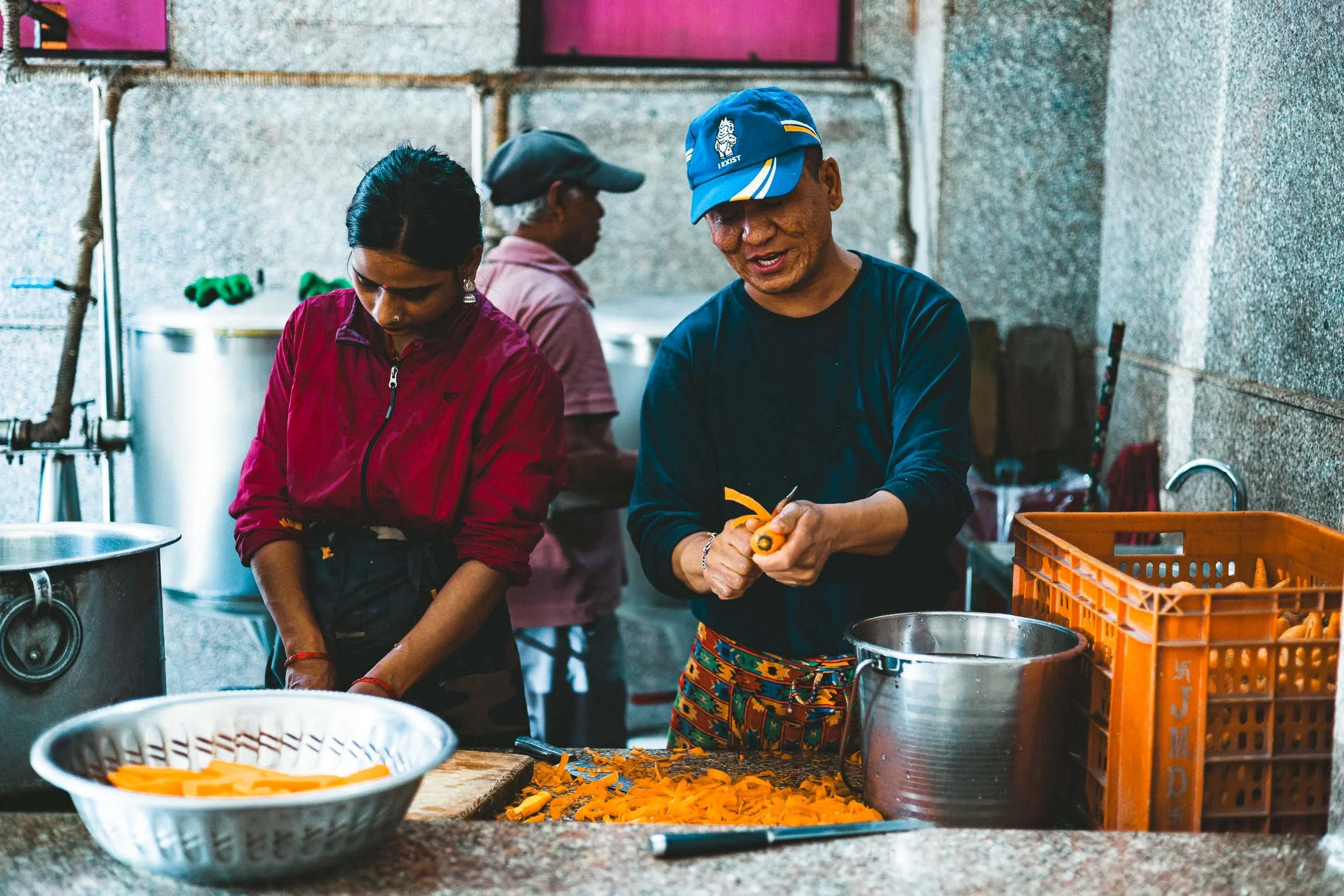 Community kitchen preparing hot wholesome meals