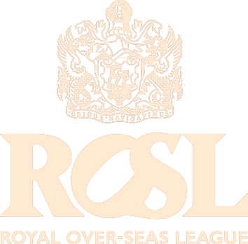 Royal Over-Seas League logo featuring a detailed crest above the letters ROSL and the words 'Royal Over-Seas League' underneath.
