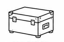 Equipment collection flight case icon