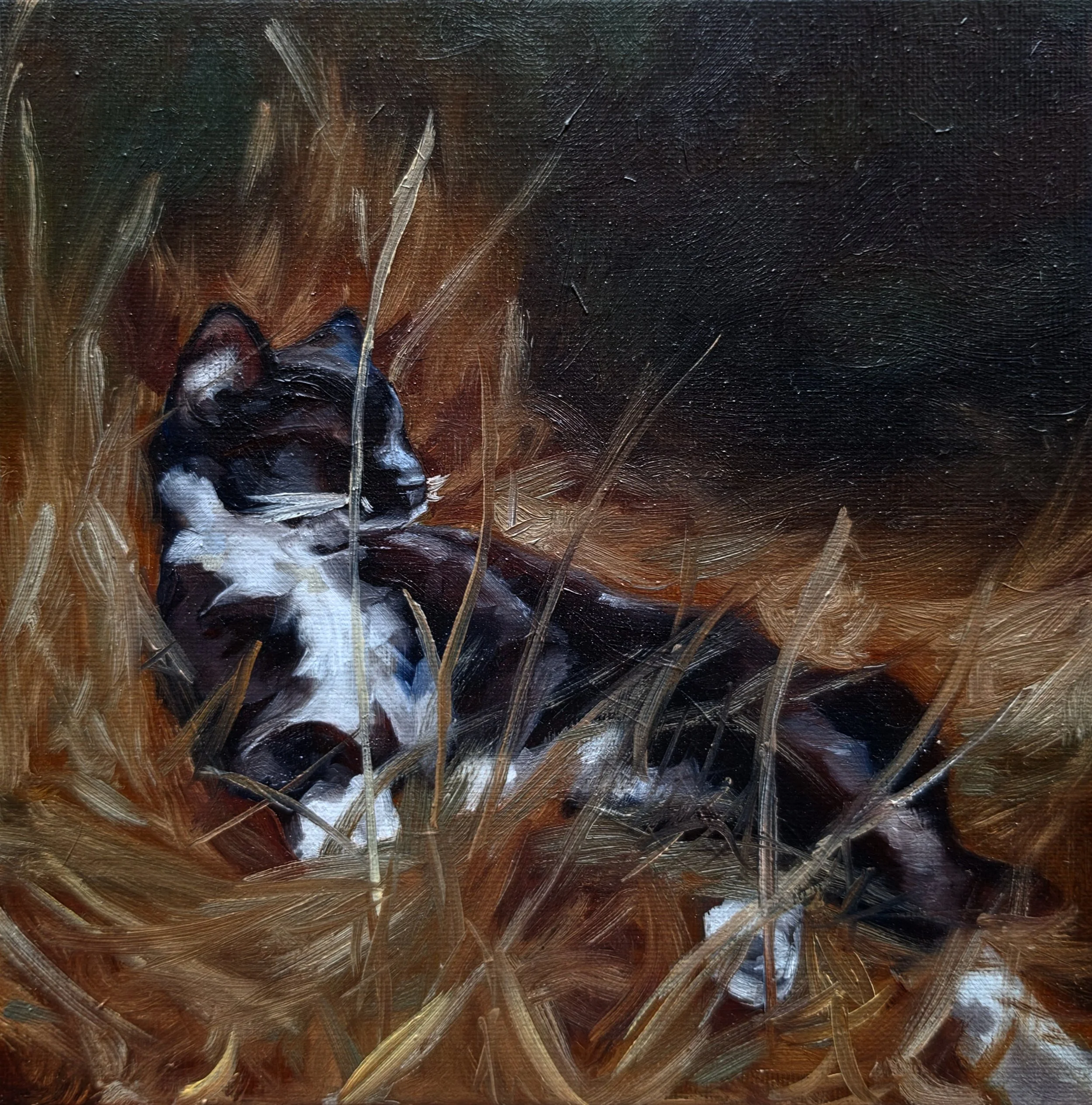 'OVERSEEING', 2026
Oil on canvas panel
8x8 inches
