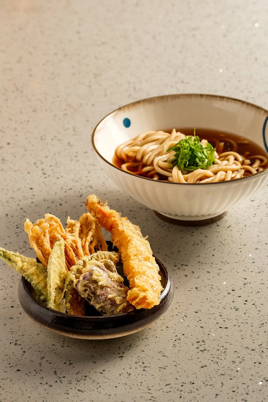 Tempura Udon |
kake udon + shrimp tempura (1pc) + assorted vegetable tempura (4pc)
$19.00
