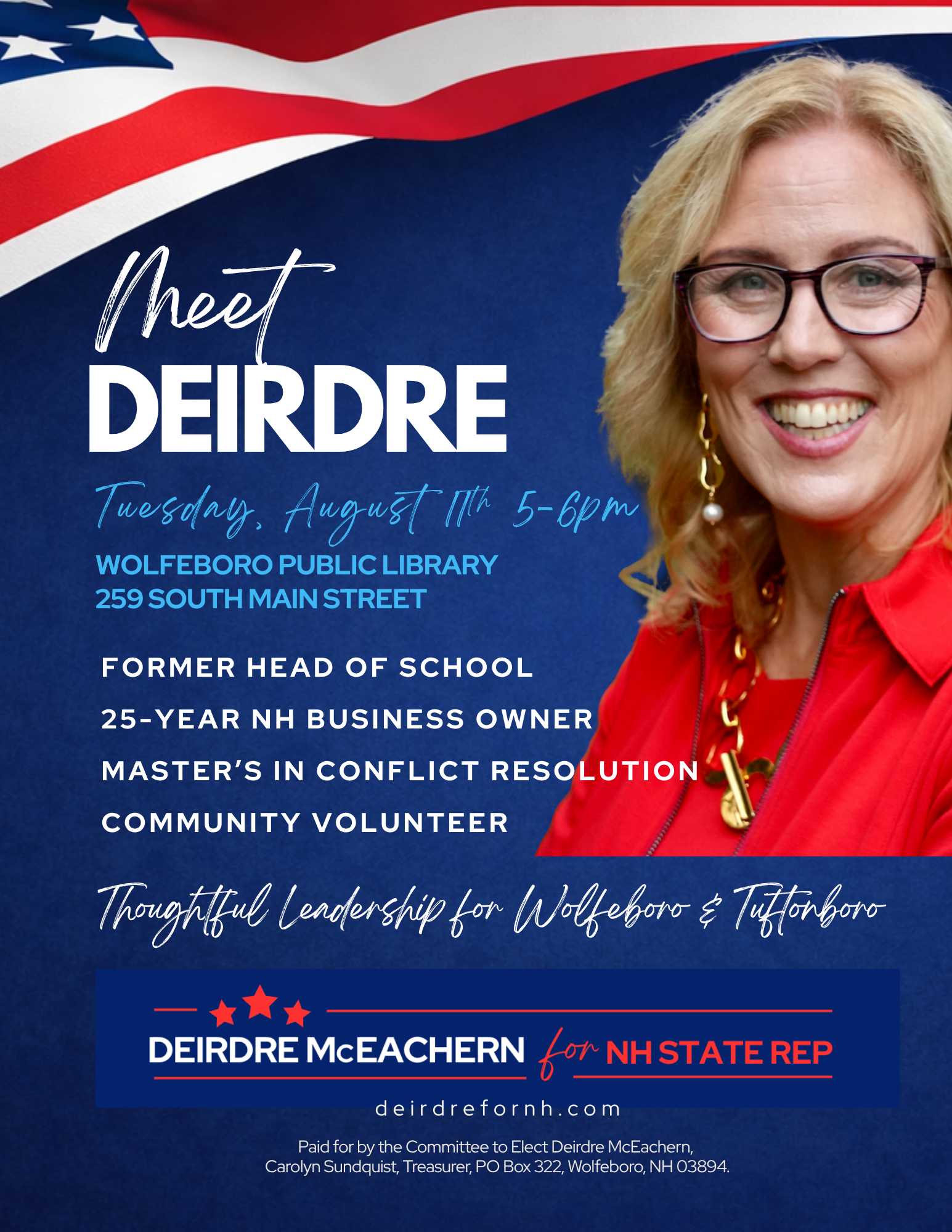 Meet Deidre McEachern Candidate for NH State Rep District 6