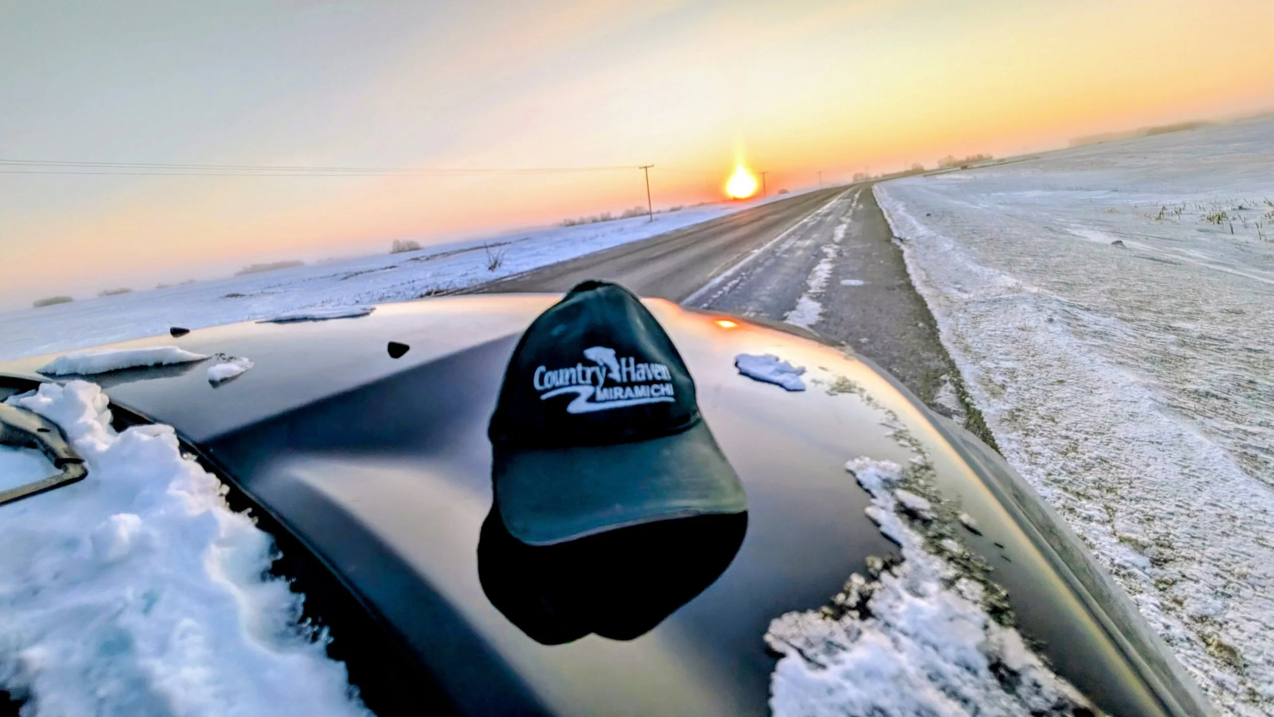 Hat is cold, minus 42 Celsius in Saskatchewan