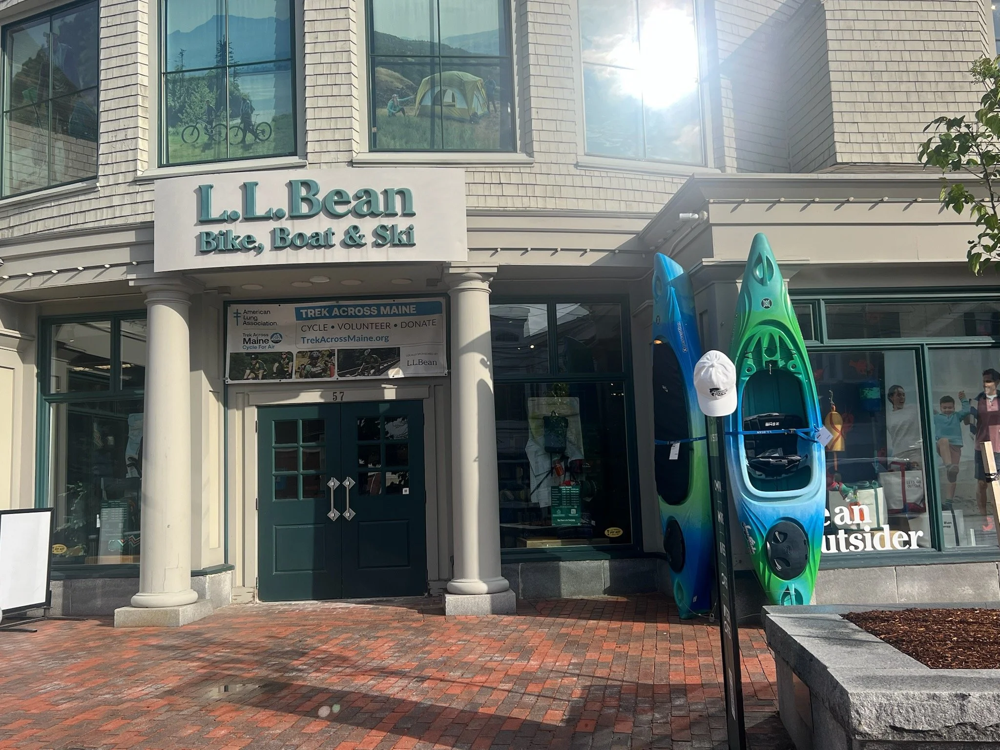 Hat is shopping again at LL Bean, Freeport, ME