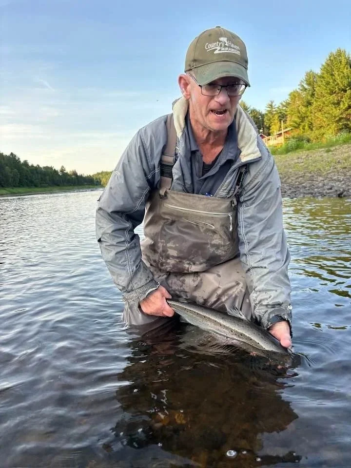 Peter likes the Hat and Salmon fishing
