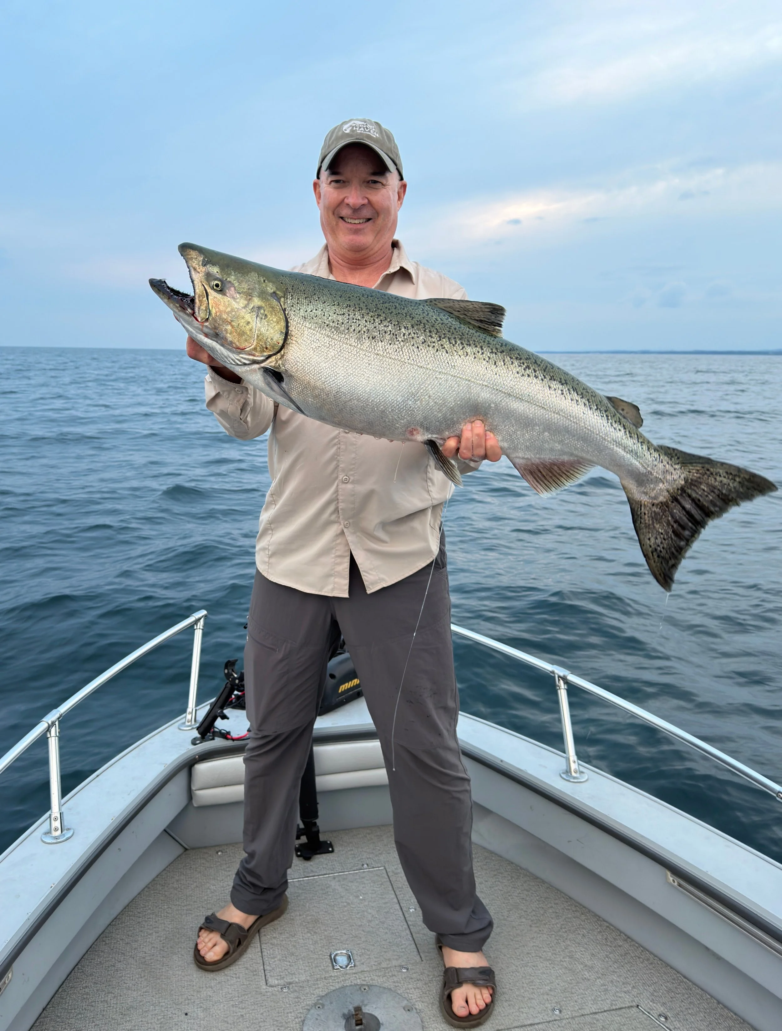 Hat and Patrick Walsh, ON, with a different kind of Salmon from Lake Ontario