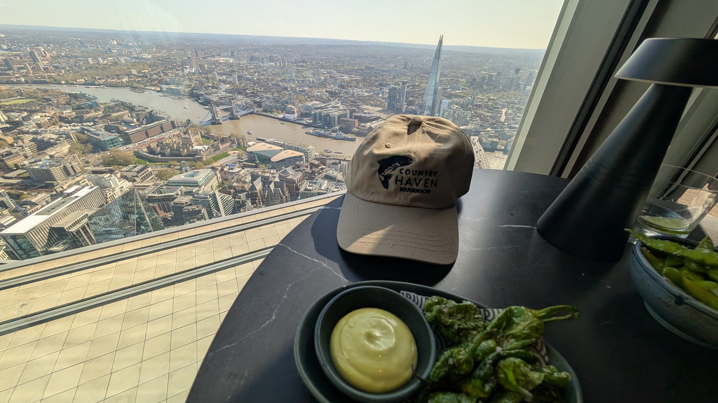 Hat has dinner at Gordon Ramsay in London, UK