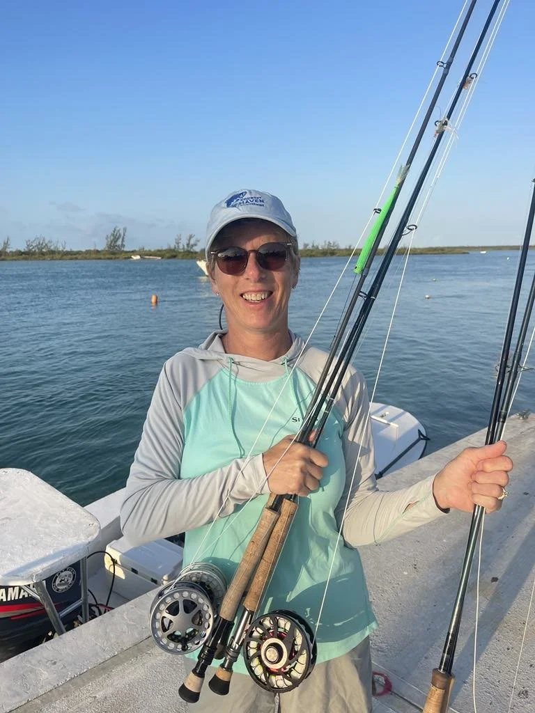 Nancy and Hat on Andros Island, Bahamas