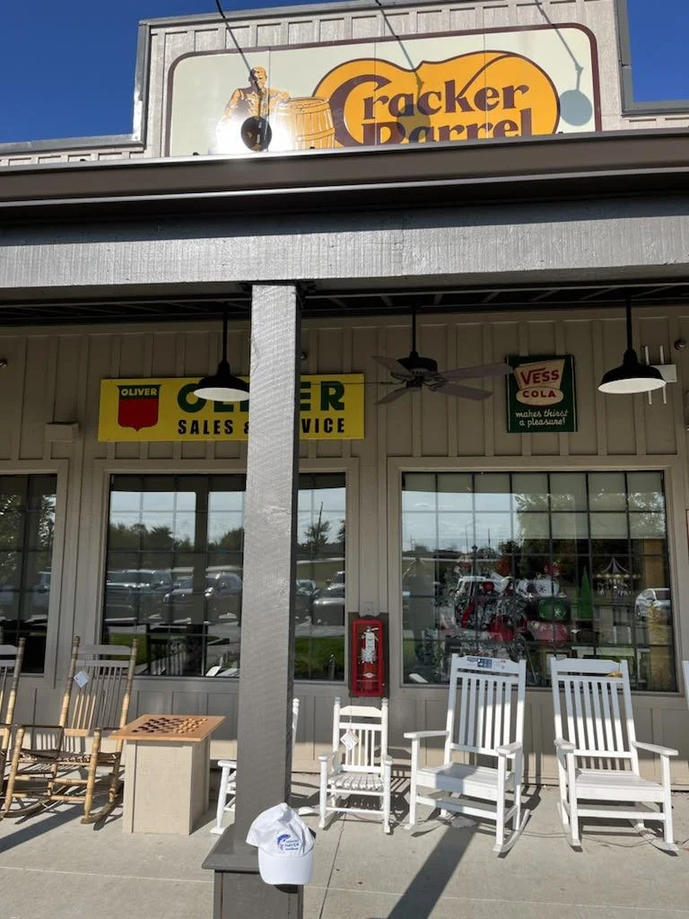 Country Haven Hat enjoying breakfast at Cracker Barrel in Indianapolis, IN