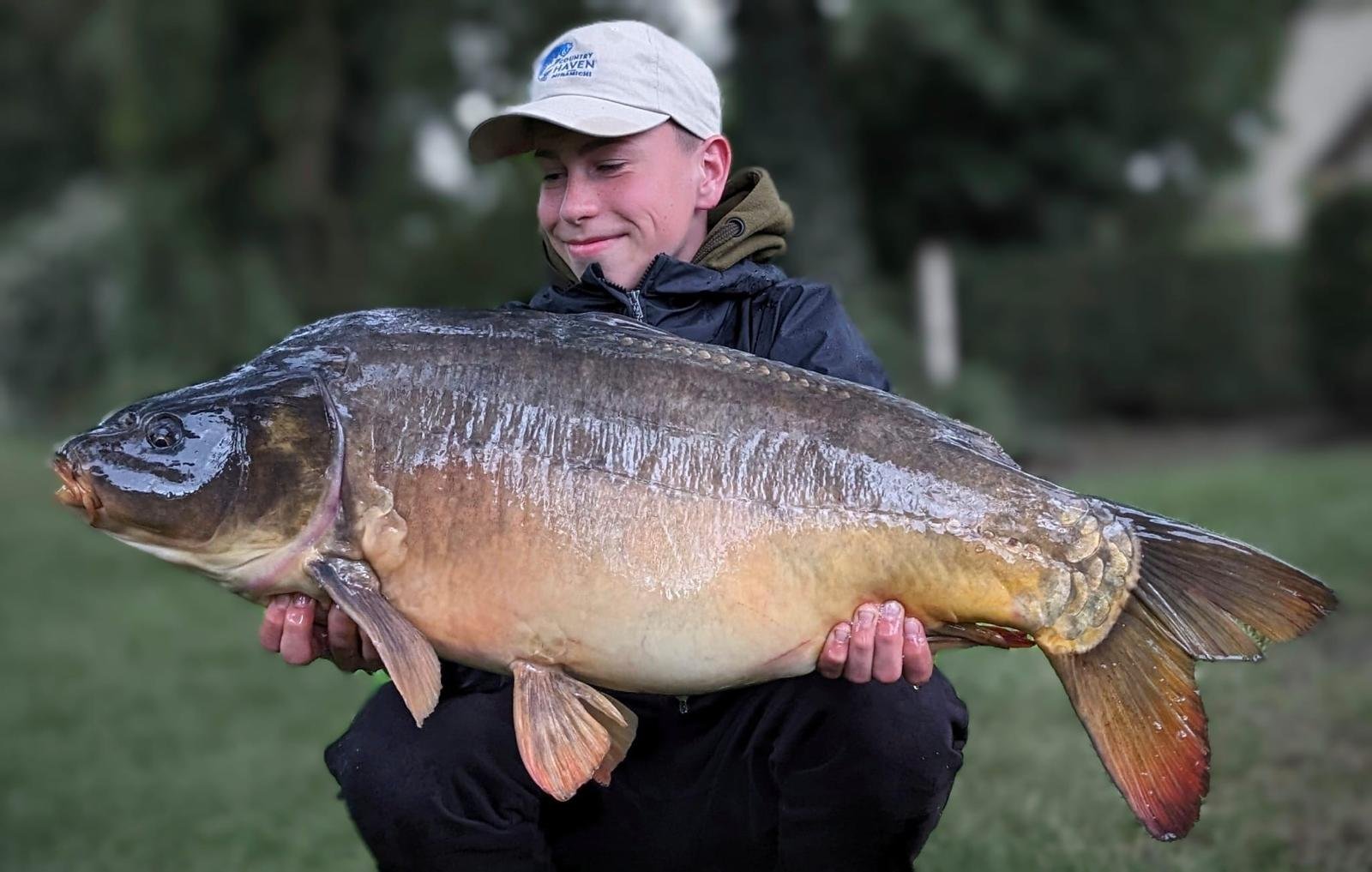 Sami and Hat with another Big One (Carp) from Germany