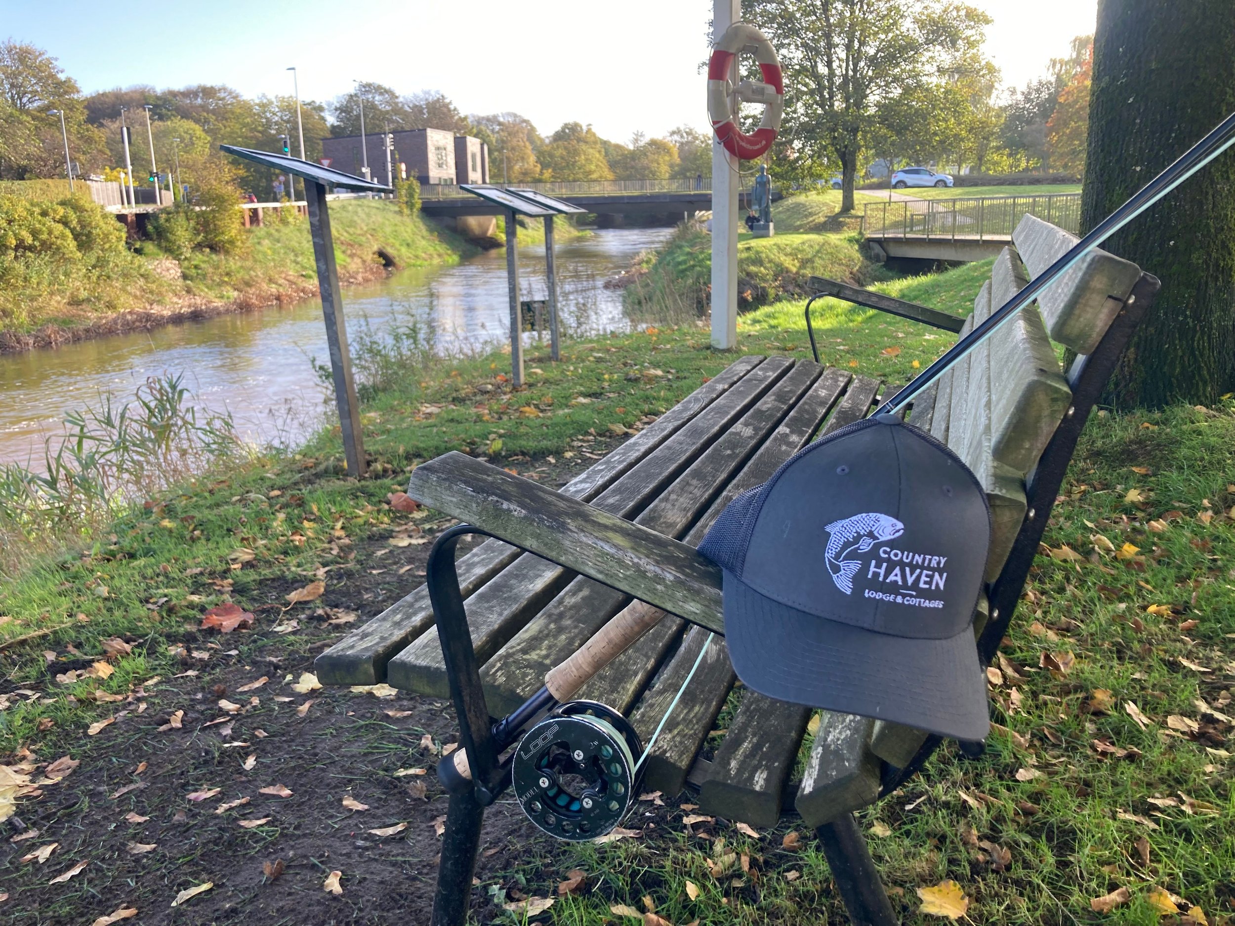 The Hat is a street fishing for Atlantic Salmon in Holstebro / Storåen / Denmark