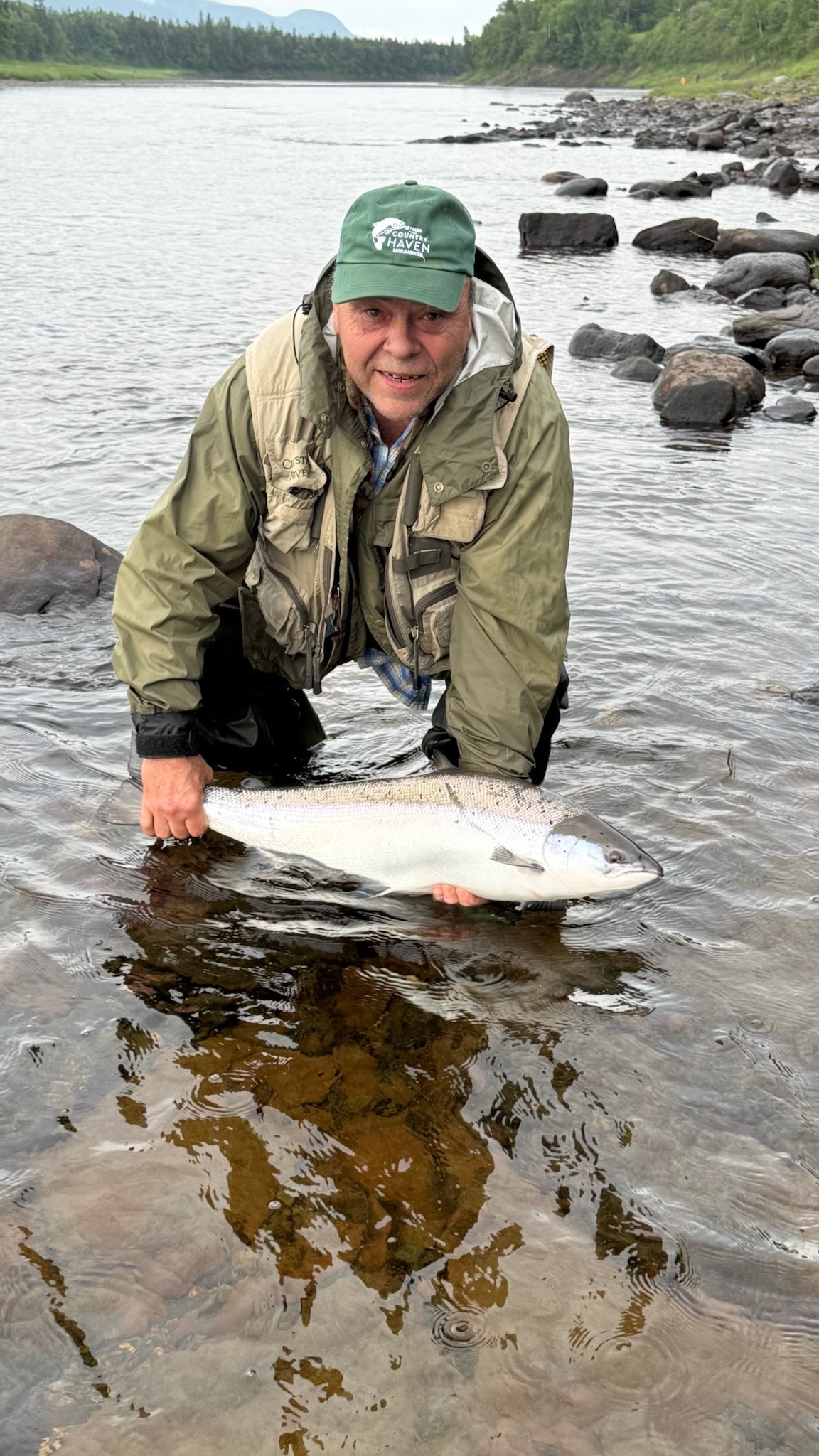 Hat with Fish on in Codrey Valley, NFDL