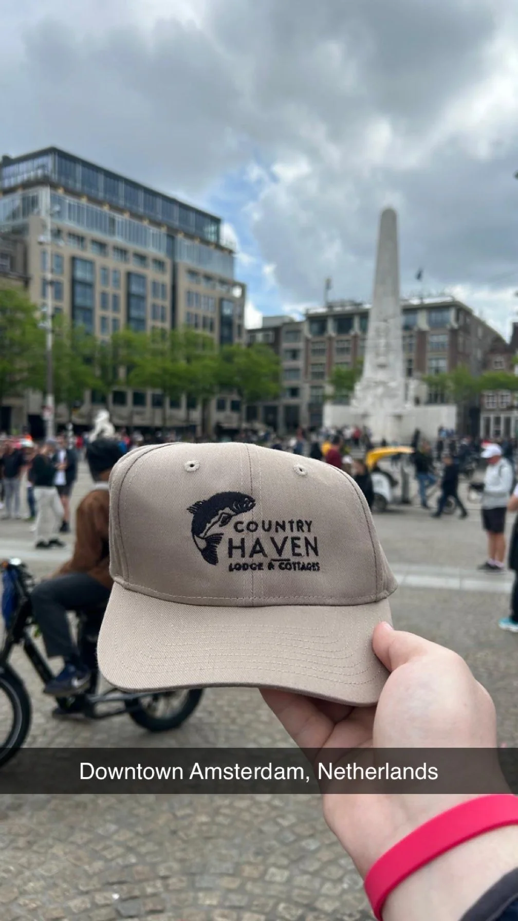 Amsterdam downtown with Country Haven Hat