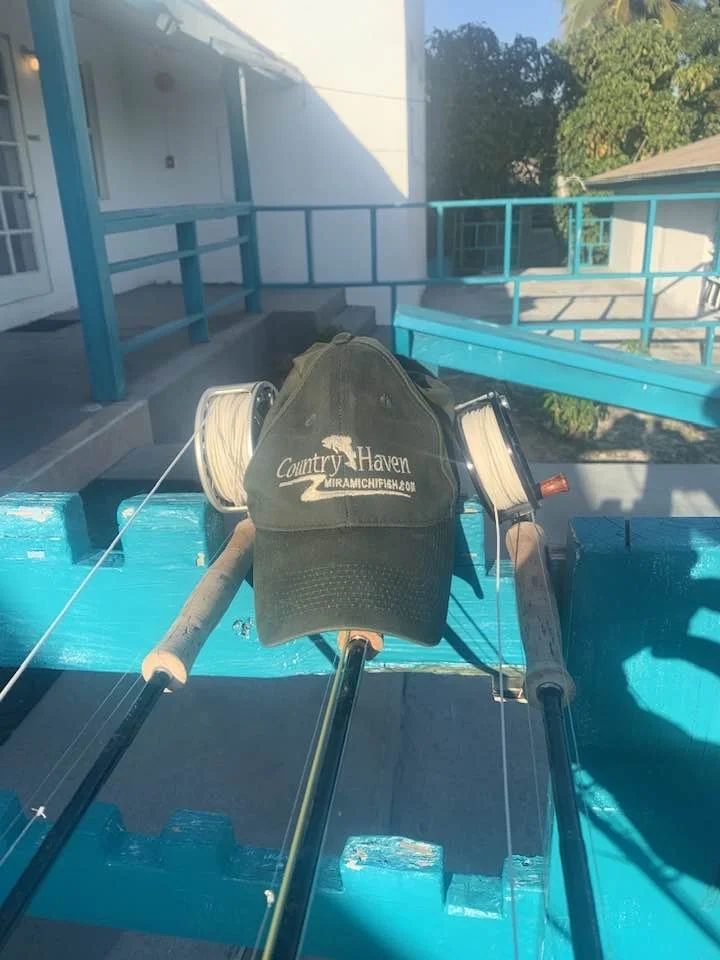 Jason Andalo and Hat get ready in North Andros, Bahamas