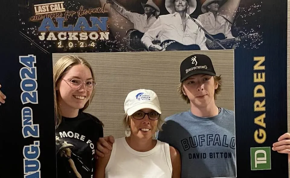 Terrielee and Hat with Olivia and Avery at the Alan Jackson Concert in Boston
