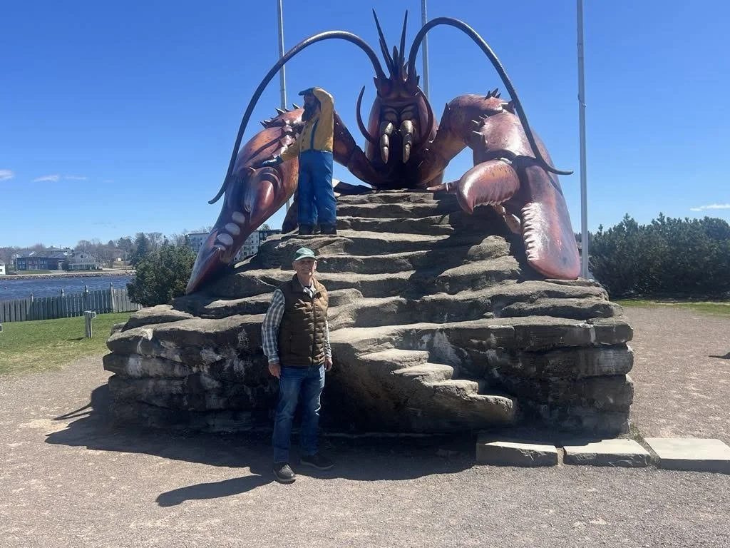 Gary Keane, CO, and Hat both love the lobster